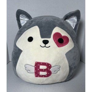 12" Ryan Husky Dog Squishmallow Initial “B”KellyToy 2021 Soft Gray EUC